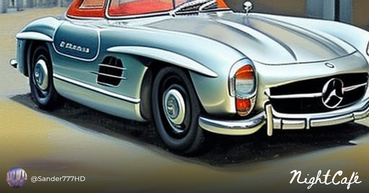 Vintage Mercedes-Benz 300SL in Venetian Splendor - AI Art