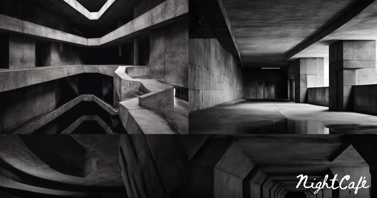 Eerie Sci-Fi Abyss with Glowing Runes - AI Art