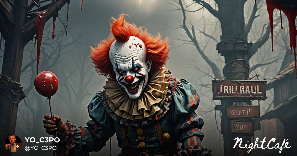 Pls like - Menacing Clown 'Billy' in Detailed Matte Paintin...