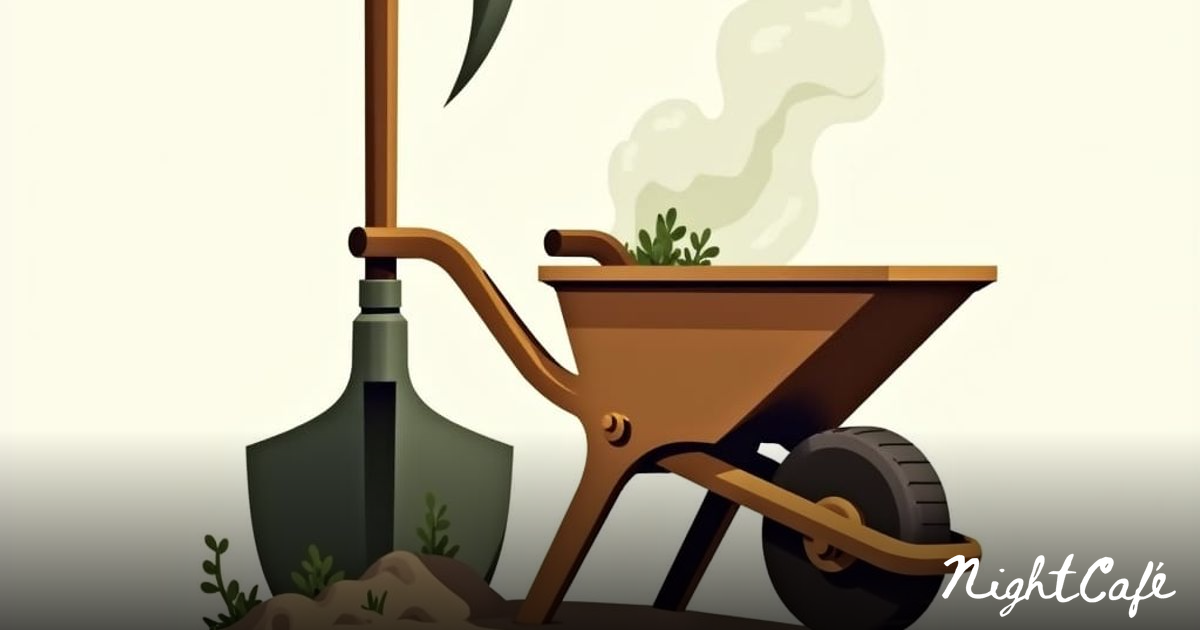 Mining Icon in Vintage Industrial Style - AI Art