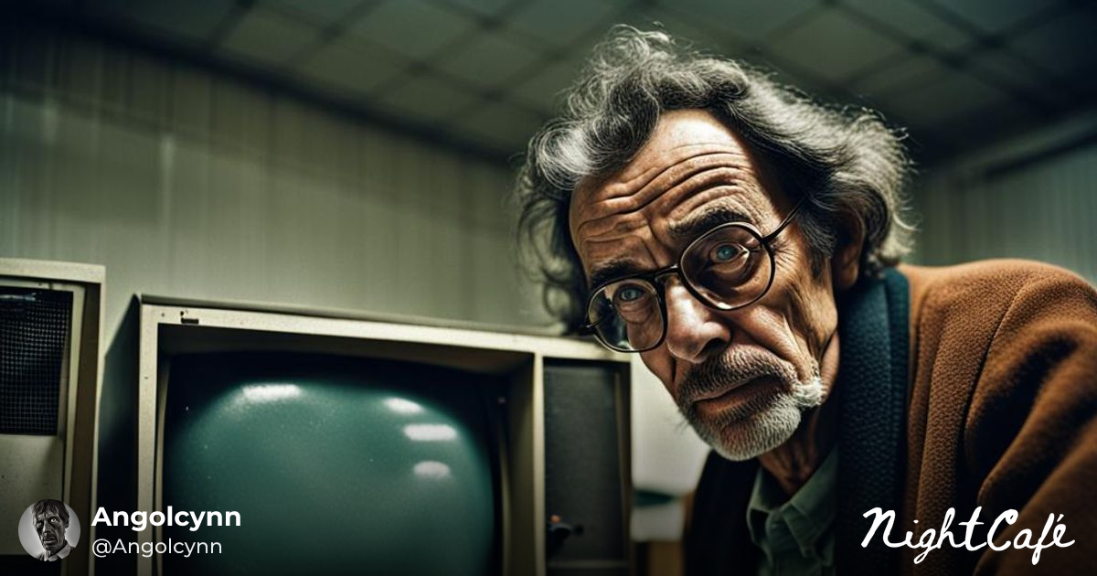 Programmer - Retro 1970s Computer Programmer Portrait