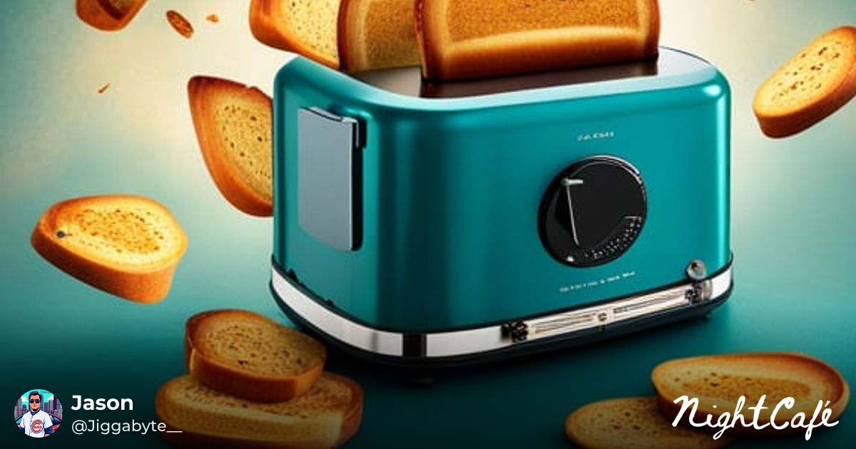 Magic Toaster - Turquoise Vintage Toaster with Flying Toast ...