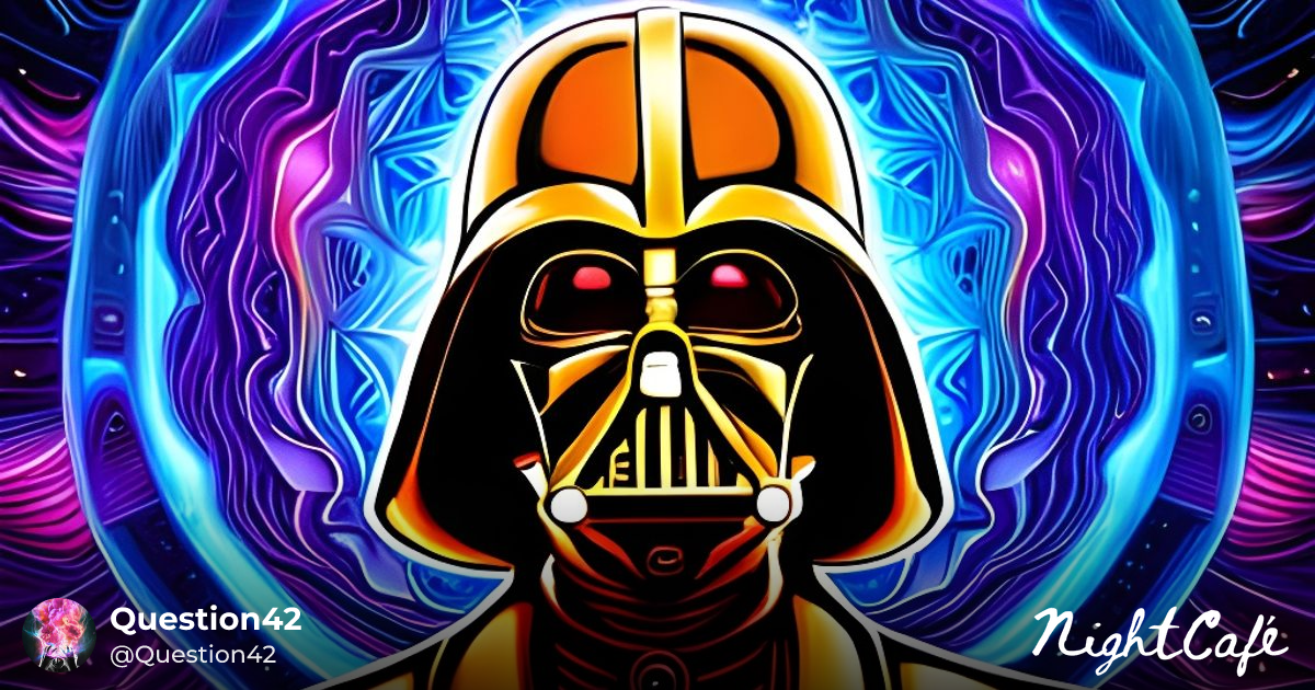 Holy Vader - Psychedelic Darth Vader in Cosmic Astral Art