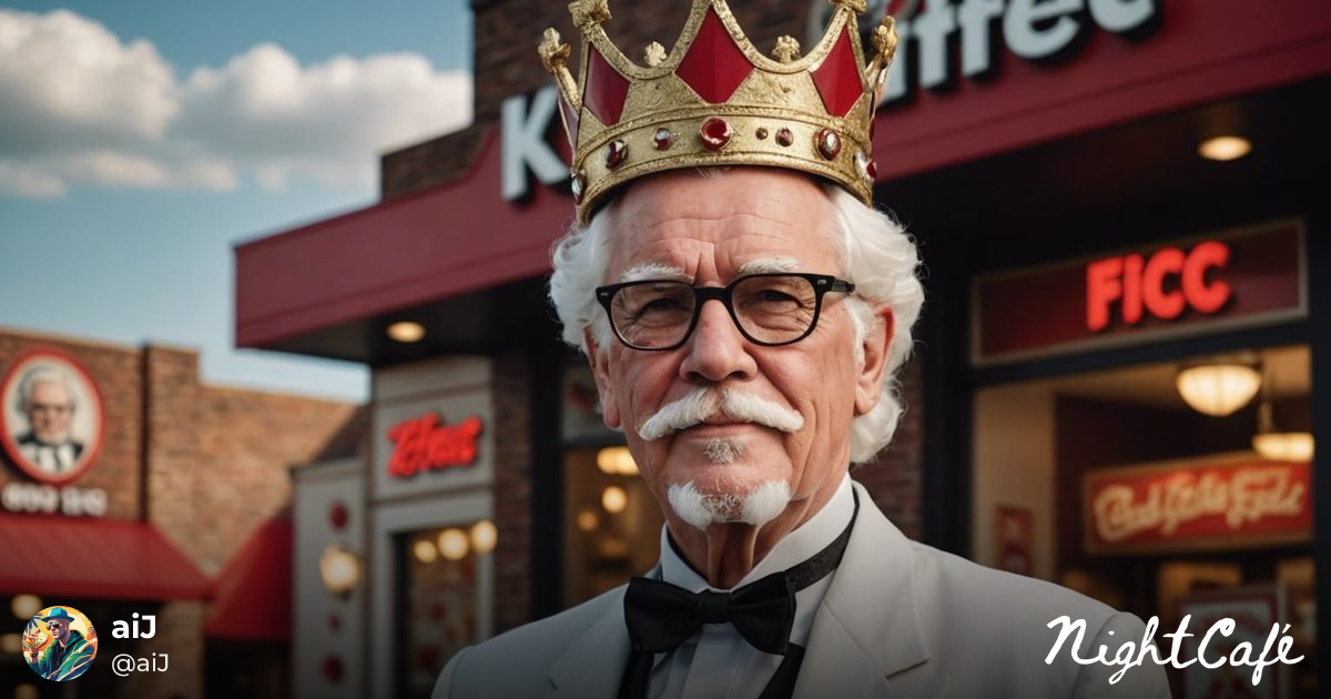 Colonel Sanders - Majestic Colonel Sanders Portrait with Cro...