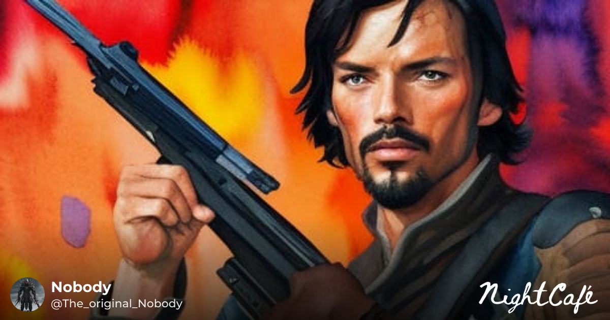 Cassian Andor holding a gun - Cassian Andor Portrait in Goua...