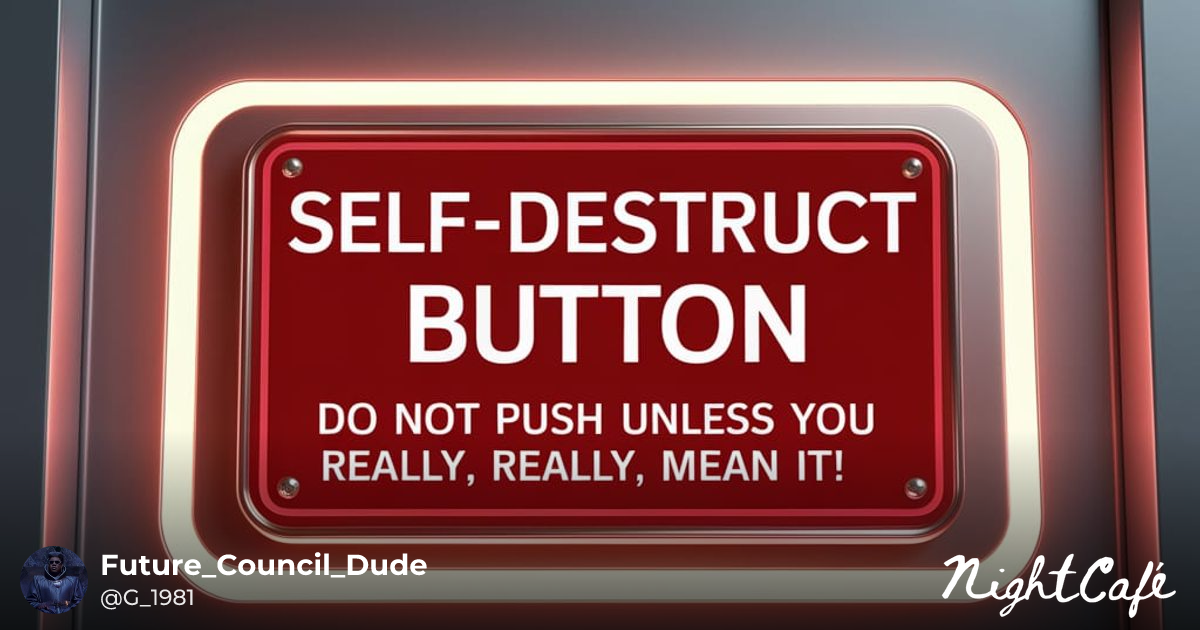 Self-Destruct Button. - Ominous Red Button in Spaceballs-Ins...