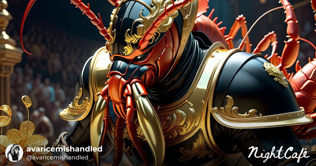 Lobster man - Lobster Man in Rodeo, Dark Fantasy Concept Art