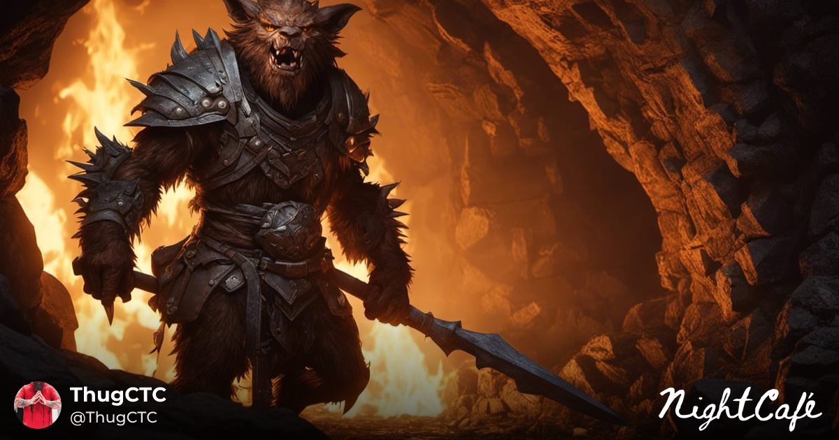 Bugbear - Detailed Bugbear Lackey in a Tunnel, 3D Game Art