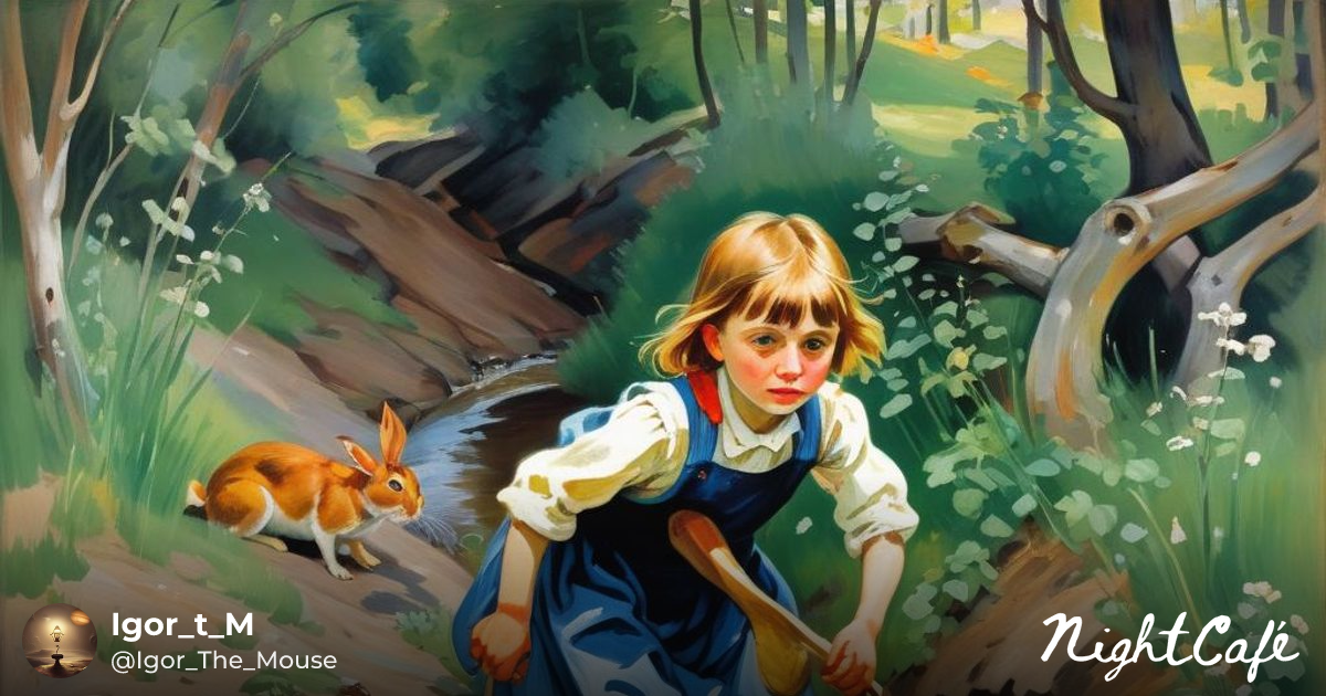 Rabbit in Mud: Grotesque Impressionist Masterpiece - AI Art