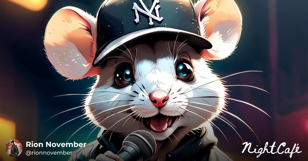 Rapping mice - Gangster Mice Rapper in Anime Style