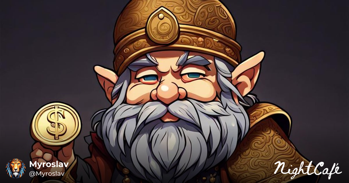 Chibi is a dwarf, has big greedy eyes. A stocky dwarf merchant figure ...