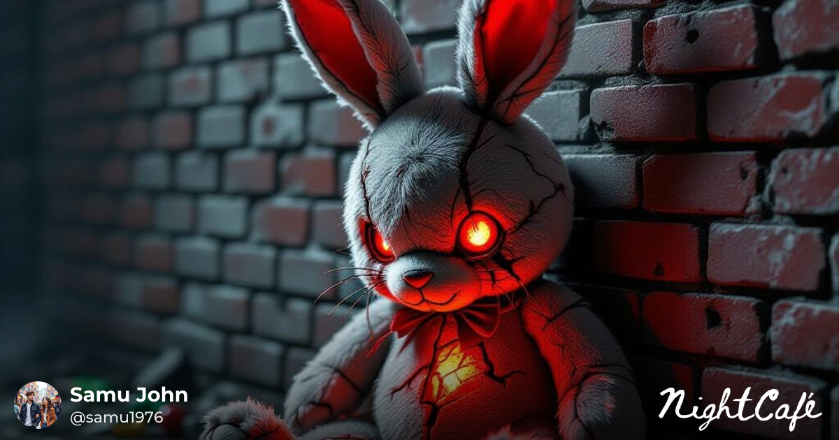 Cursed Stuffed Rabbit in the Fog - Creepy Stuffed Rabbit in ...