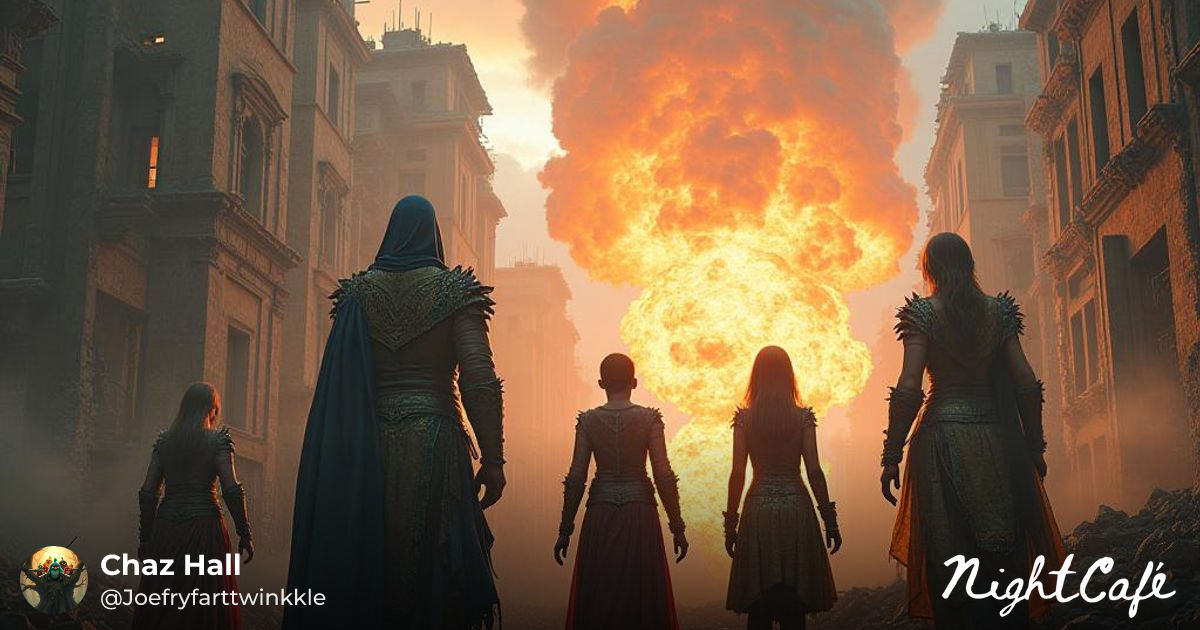 a bomb blows up a family of 4 - Fantasy Family in Post-Apoca...