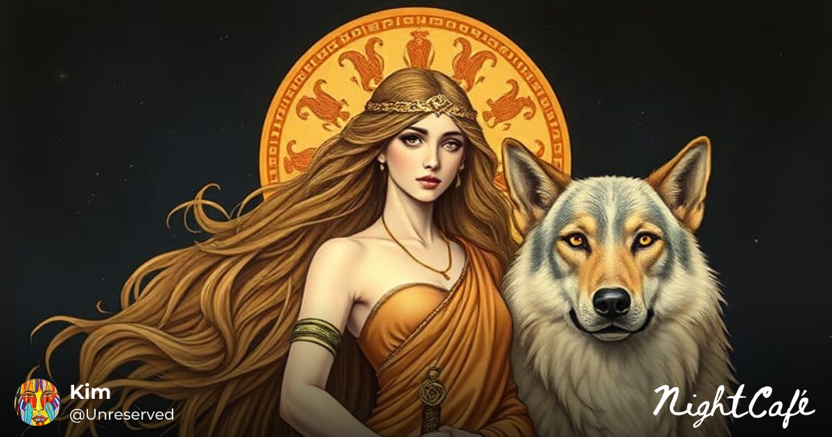 Ethereal Goddess of Wisdom in Symbolist Style - AI Art