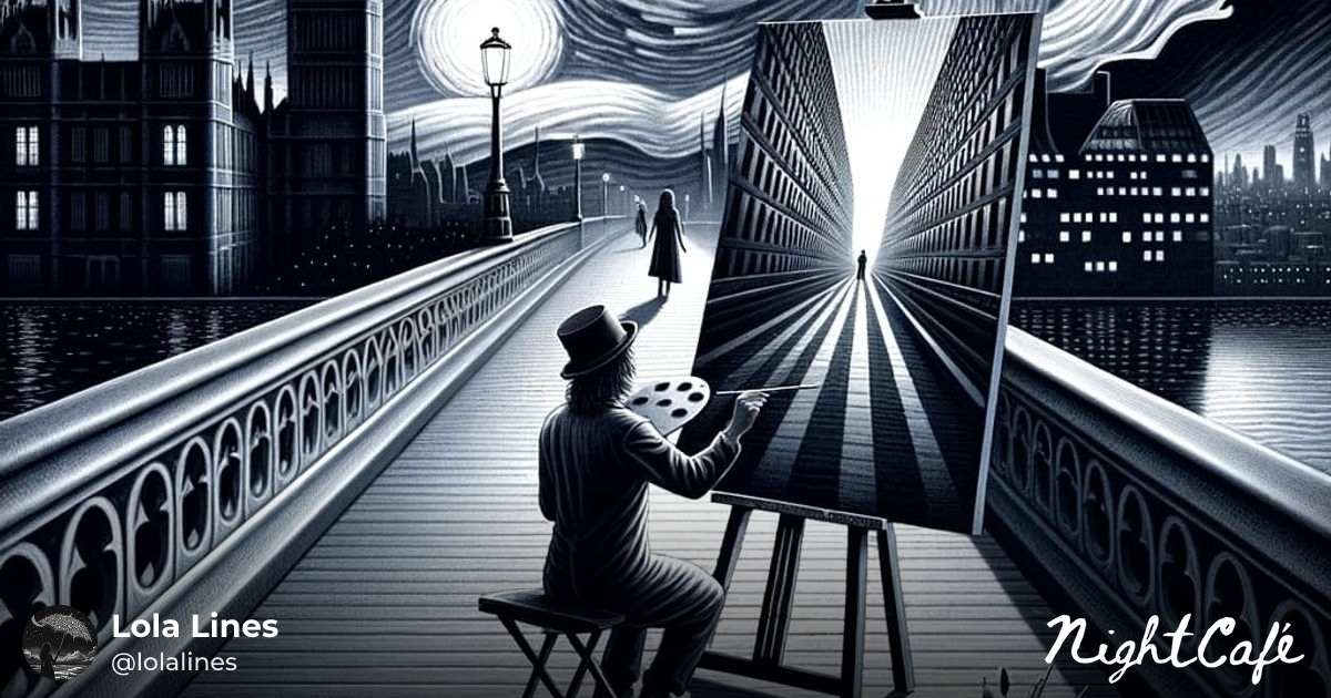 distortion - Surreal London Night with Distorted Art