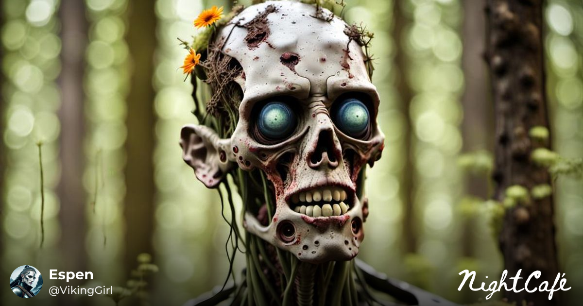 A body in decay - Decaying Android in Wild Forest: Dark Fant...
