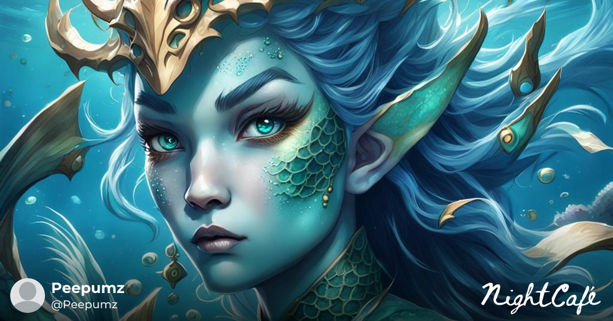 Merfolk Mermaid Warrior Casting Spell: 3D Anime Ar... - AI Art