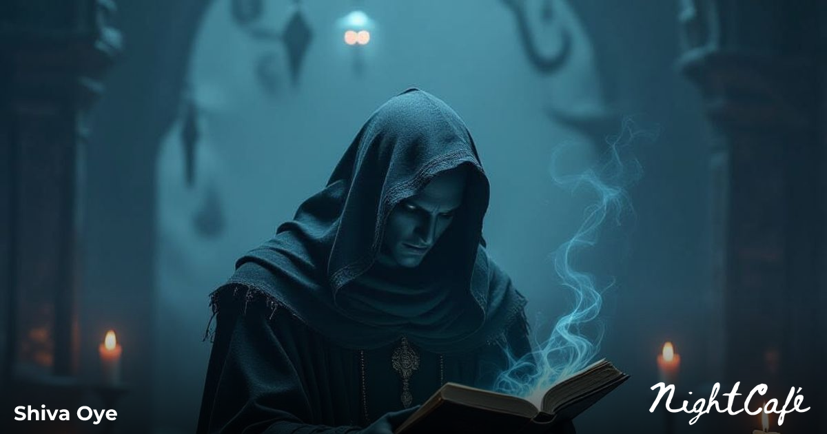 Ghost in tattered ... - Ghostly Ritual in Dark Surreal Styl...