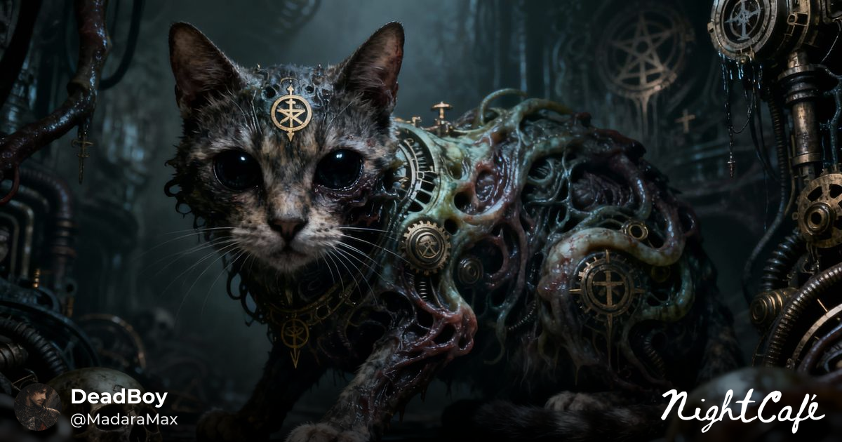 The Machine That Meows - Surreal Distorted Cat with Occult S...