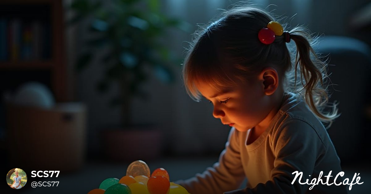 Girl with Jellybean Mouse: Surreal Digital Art - AI Art