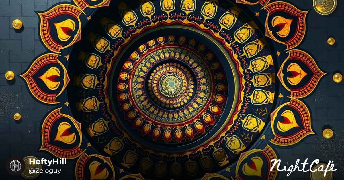 Rangoli Optical Illusion - Spiraling Indian Rangoli Optical ...