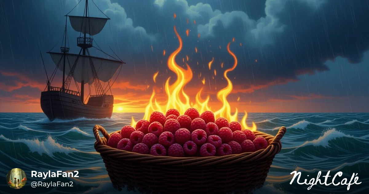 Raspberry overboard! - Burning Raspberry Basket Adrift in St...