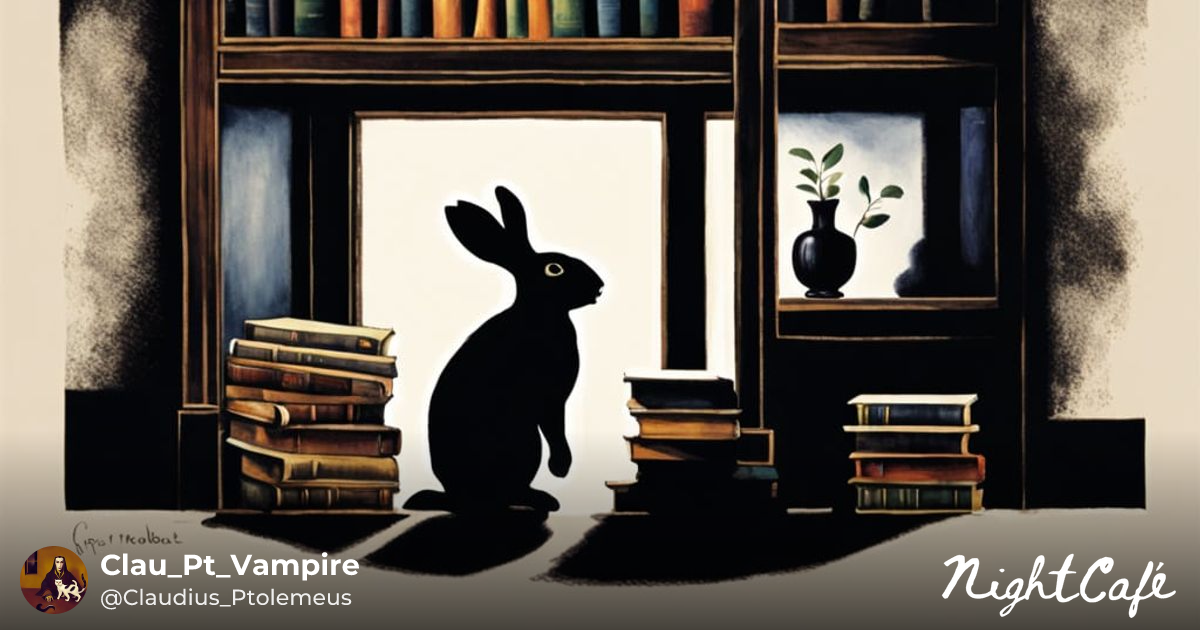 Mysterious Rabbit Libraries in Dark Impressionist ... - AI Art