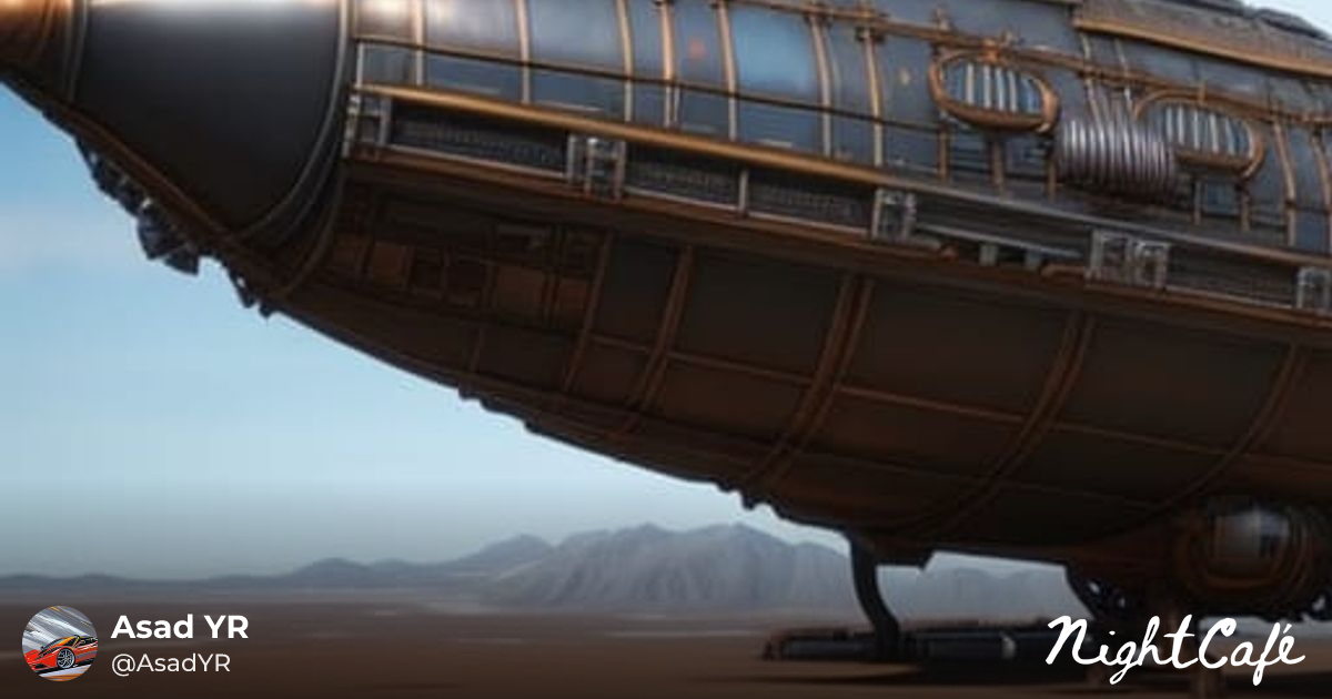 Steampunk Advanced Airship - Futuristic Steampunk Airship wi...