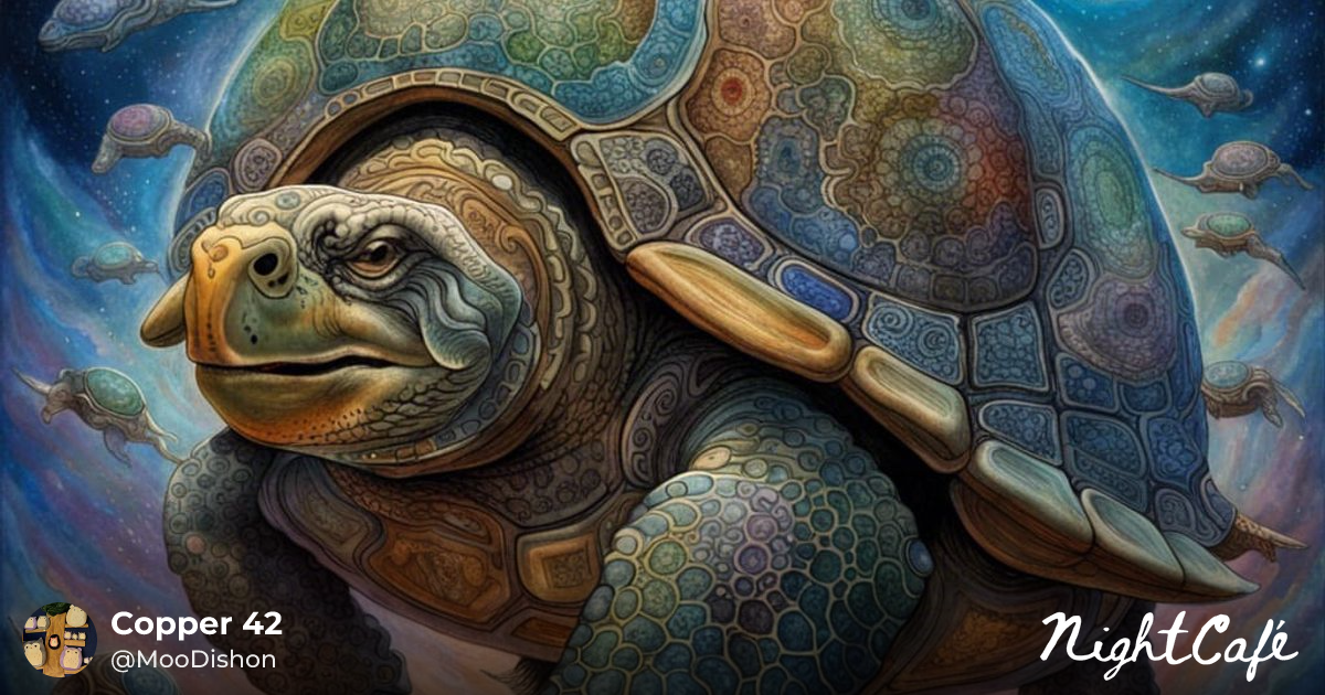 Galaxy travelers - Discworld's Great A'Tuin in Cosmic Flight