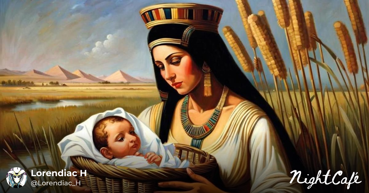 Pharaoh S Daughter Finding Baby Moses In The Bullrushes By The Nile River
