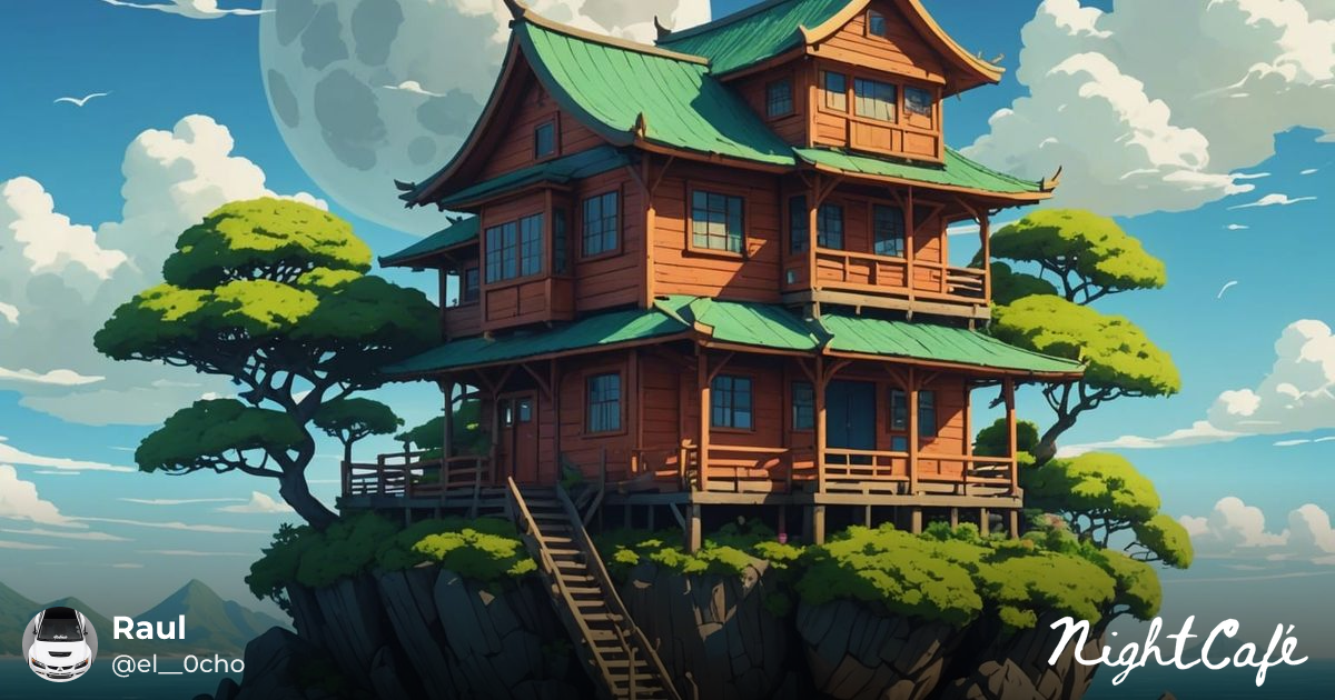 Master Roshi's Island Home in Dragon Ball Z - AI Art