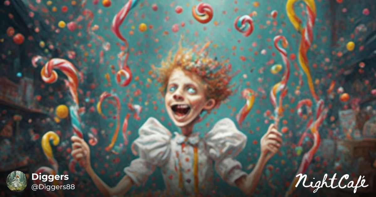 Colorful Sprinkle Sugar Monster with Rainbow Sprin... - AI Art