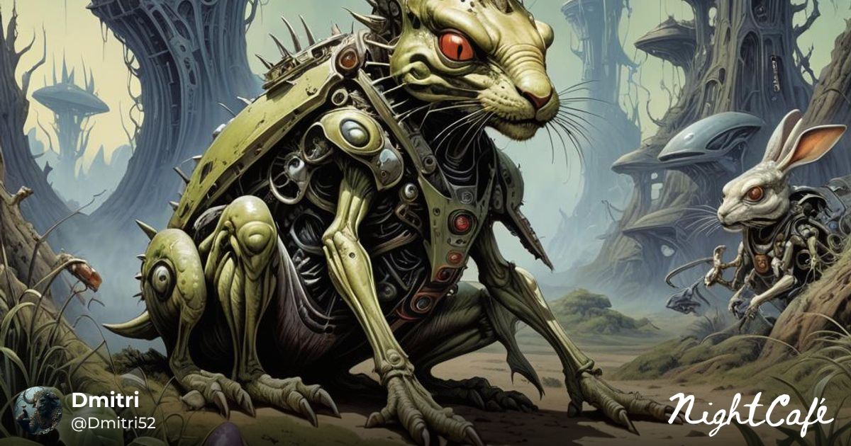 Alien Rabbit Creature in Fantasy Illustration Styl... - AI Art