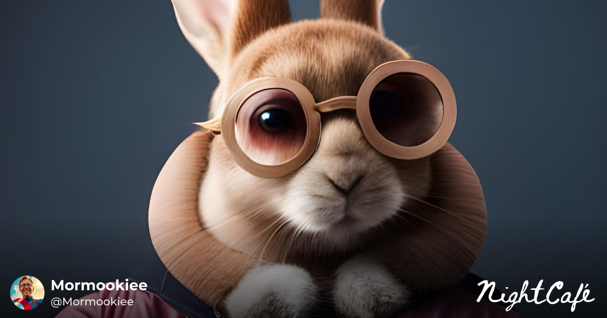 Hip-Hop Artist - Rabbit Rapper: Adorable Hip Hop Portrait