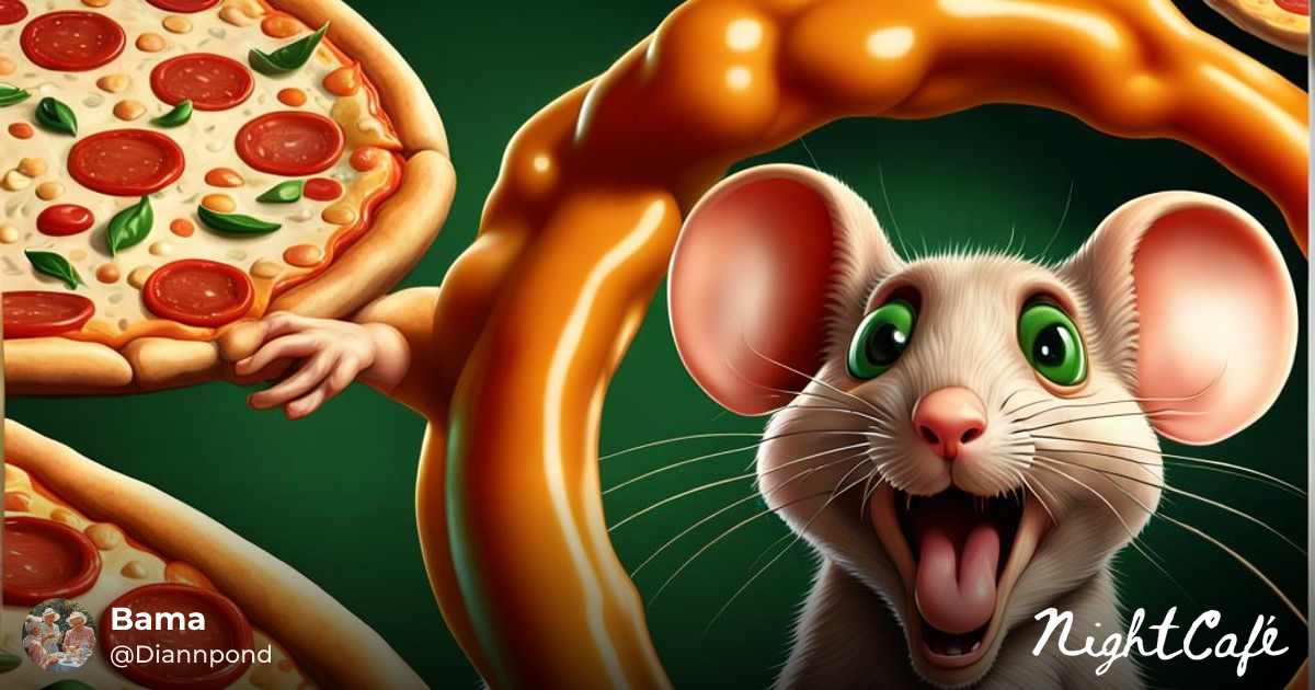 Two mice that caught the pizza - Mice Chasing Sentient Pizz...