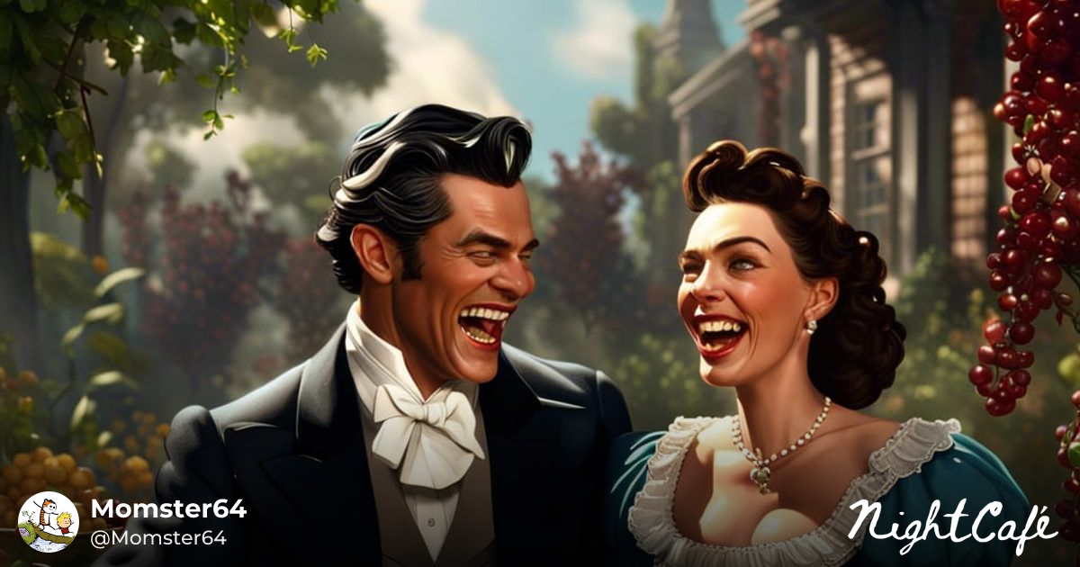 Rhett Butler and Scarlett O’Hara: A Matte Painting - AI Art