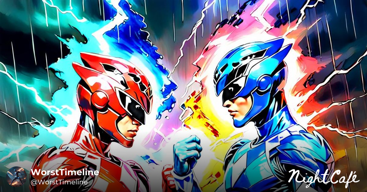 Power Rangers Unite: Energy and Lightning Unleashe... - AI Art