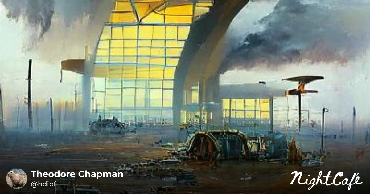 post apocalyptic Airport - Post-Apocalyptic Airport in Oil P...