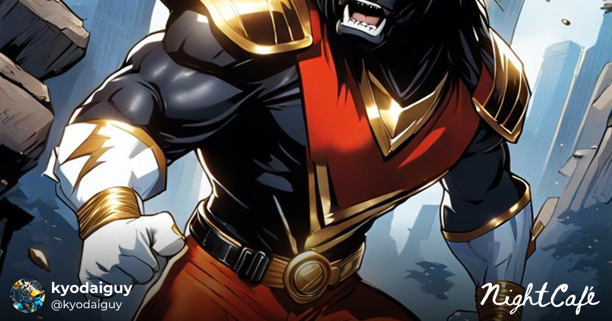 Gold Buffalo Ranger - Buffalo Power Ranger Comic Book Art