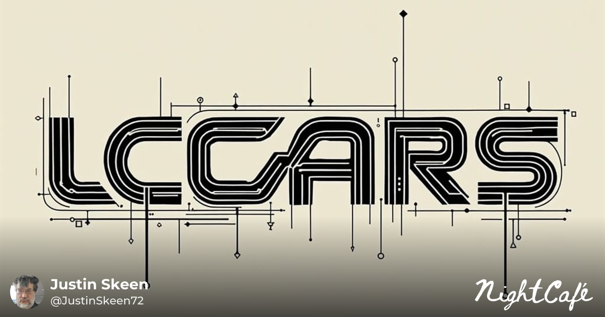 LCARS Font Alphabet in Futuristic Sci-Fi Style - AI Art