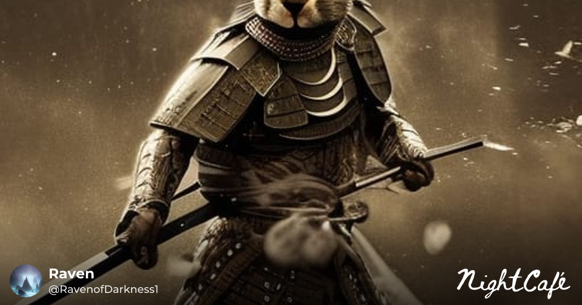 Rabbit Samurai Prepared for Combat - Rabbit Samurai Ready fo...