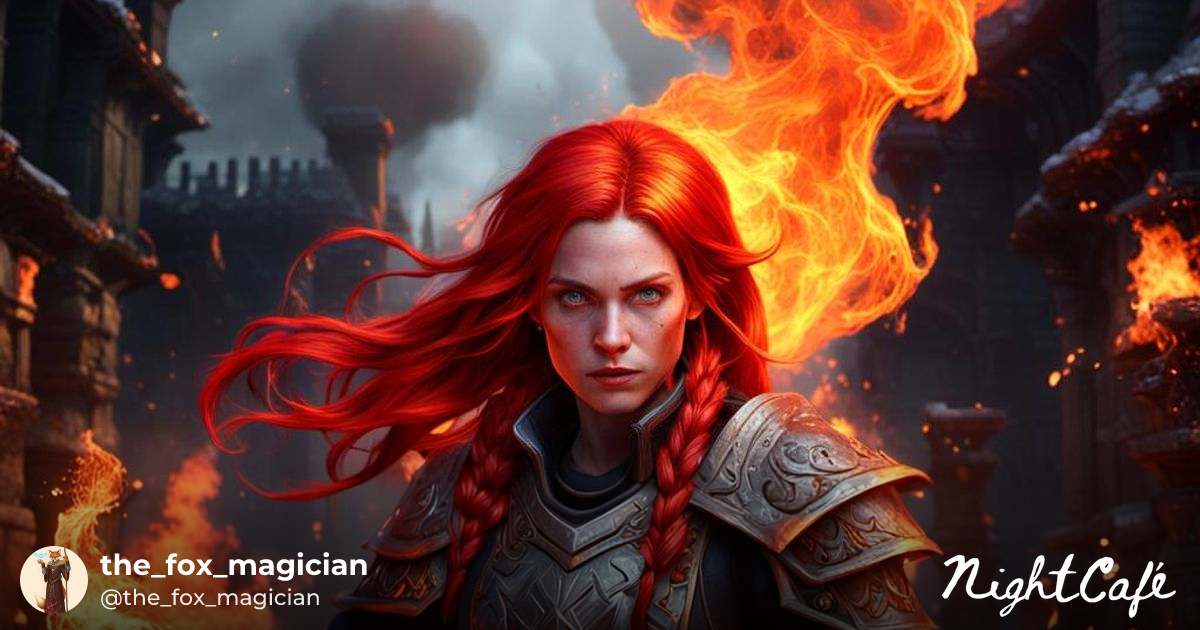 Chandra mtg - Fiery Female Pyromancer in Detailed Matte Pain...