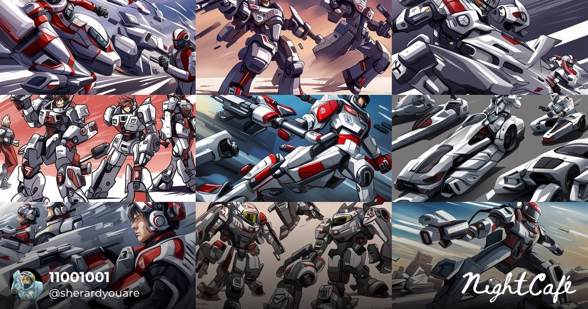 Transforming Mecha Races in Anime Style - AI Art