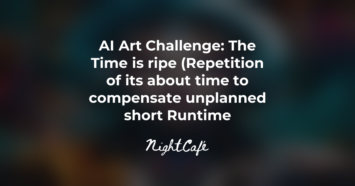 Challenge Results for The Time is ripe (Repetition of its about time to ...