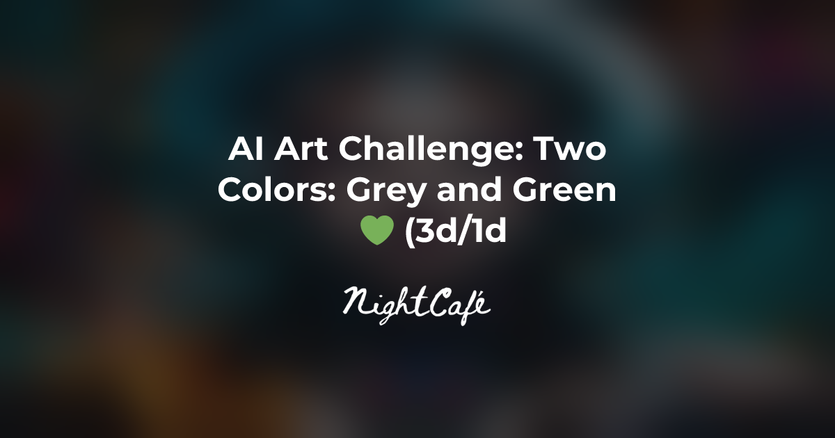 Challenge Results for Two Colors: Grey and Green 🩶💚 (3d/1d) - NightCafe